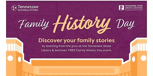 Family History Day Lecture - Saturday, Oct. 24, 2026