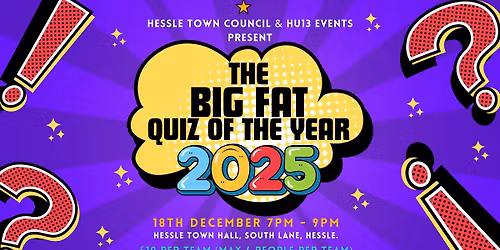 Hessle Town Council's Big Fat Quiz Of The Year 2025