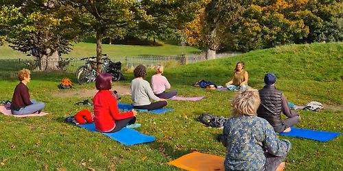 Gentle Outdoor Yoga in Queens Park, Brighton.