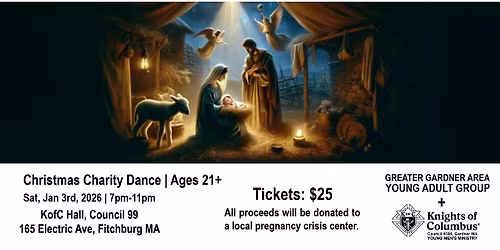 Christmas Charity Dance, Fitchburg MA | 21+ | KofC Hall