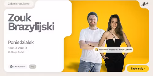 Zouk Brazylijski z Ol\u0105 & Wiktorem poziom \u015bredniozaawansowany (S1)