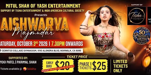 Rangtali 2026 With Aishwarya Majmudar in Los Angeles