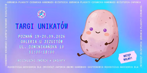 Targi Unikat\u00f3w | Pozna\u0144 | 19-20.09.2026 | Galeria u Jezuit\u00f3w