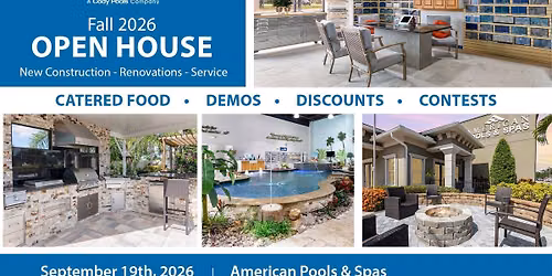 Fall 2026 Open House at American Pools & Spas
