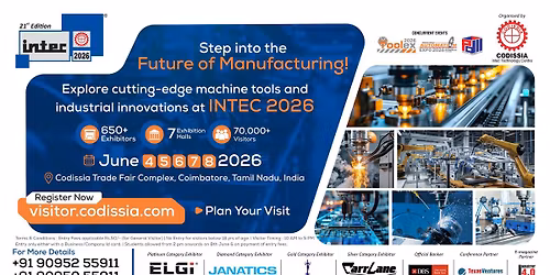 INTEC 2026 - 21st Edition of International Machine Tools & Industrial Trade Fair