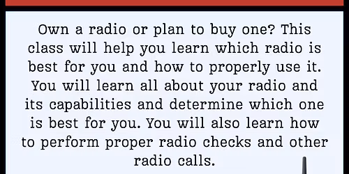 VHF FM Marine Radio Class at Titusville Public Library  