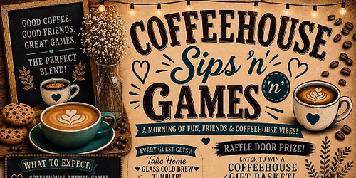 \u2615 Coffeehouse Sips n' Games \u2615