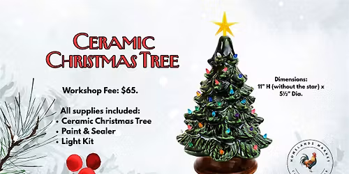Ceramic Christmas Tree Paint Party at Homelands Market, Churchville MD