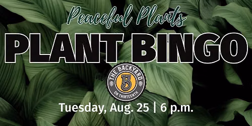 Plant Bingo with Peaceful Plants