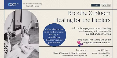 Breathe & Bloom: Free Yoga & Sound Healing for the Healers