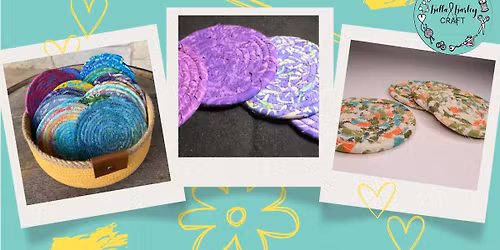 Coiled fabric drinks mat workshop