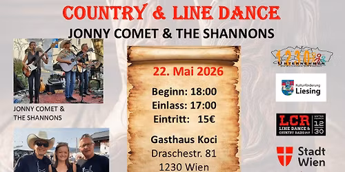 Country & Line Dance  JONNY COMET & THE SHANNONS