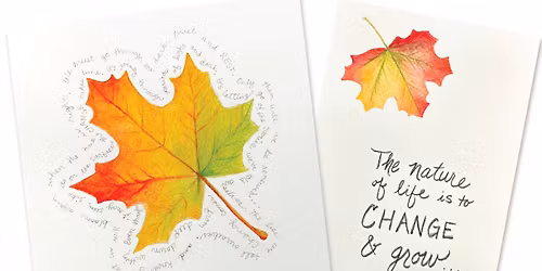 Autumn Release: Watercolor Pencil Maple Leaf w\/ Soulful Creations