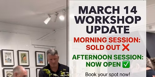 **BOOKED OUT** Mar. 2PM Bonsai Beginners Course