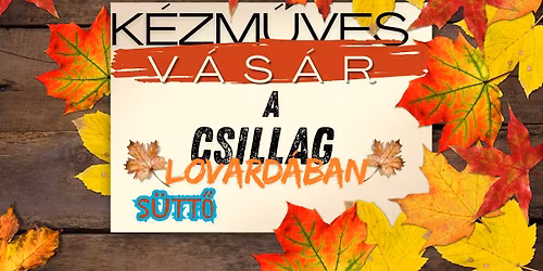 KÉZMŰVES VÁSÁR A CSILLAG LOVARDÁBA 🍂🍁🐎
