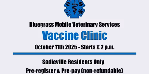 Bluegrass Mobile Veterinary Vaccine Clinic