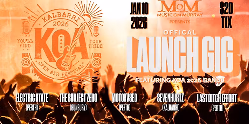 Kalbarri Open Air Festival 2026 LAUNCH PARTY!