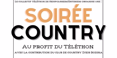 Soir\u00e9e CD country au profit du T\u00e9l\u00e9thon organis\u00e9e par Dynamique Jeunesse