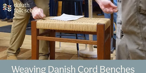 Weaving Danish Cord Benches