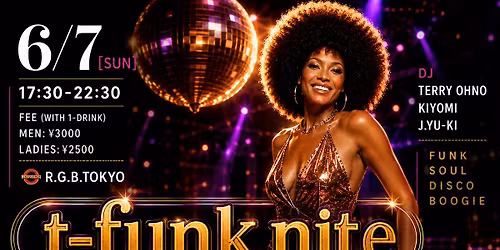 \ud83c\udf1f6\/7 (\u65e5) 17\u6642\u534a\u301c22\u6642\u534a\ud83c\udf1f t-funk nite \ud83c\udf1f\u5927\u4eba\u306eFUNK PARTY\ud83c\udf1f