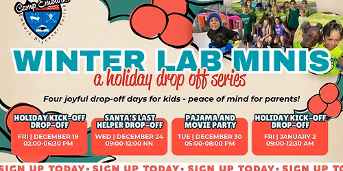 Wonder Lab Minis: A Holiday Drop-Off Series