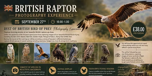 British Raptor Photography Experience