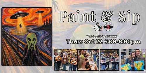 Paint & Sip in Eugene, Oregon \u201cThe Alien Scream\u201d