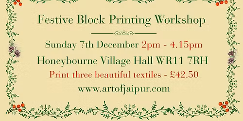 Festive Block Printing Workshop