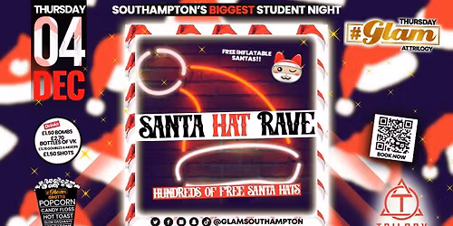 Glam Thursdays | \ud83c\udf85 SANTA HAT RAVE \ud83c\udf85  | Southampton's Best Student Night \ud83d\ude3b