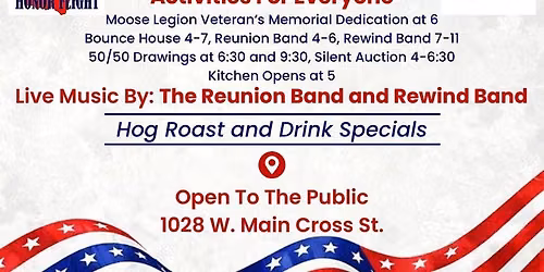 REWIND live at the Findlay Ohio Moose Saturday August 29, 2026 7-11pm