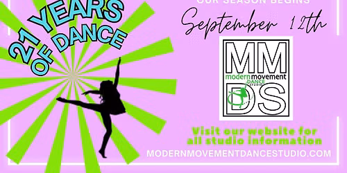 Our 21st season begins at MMDS!