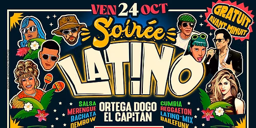 SOiR\u00c9E LATiNO x CANAL ST MARTIN \ud83c\udf34 Ven.24 Oct.2025 \ud83d\udc83\ud83d\udd7a au B!ZZART \ud83c\udf3b ENTR\u00c9E GRATUITE AV. MiNUiT !!!