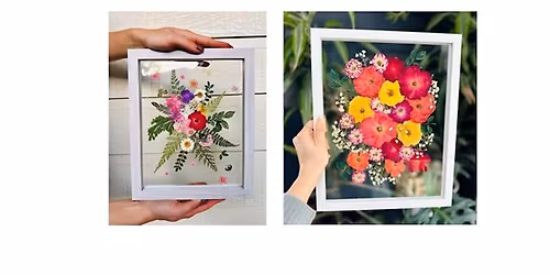 FRAMED FLOWER ART WITH RESIN