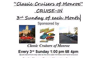 Classic Cruisers Monthly Cruise In