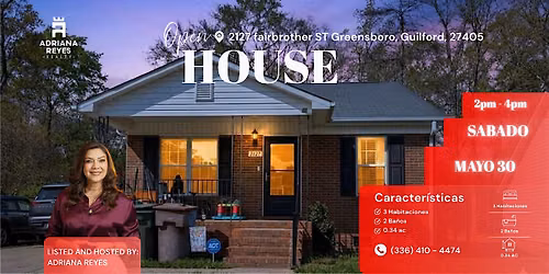 Open House \u2013 2127 Fairbrother St Greensboro, Guilford, NC 27405