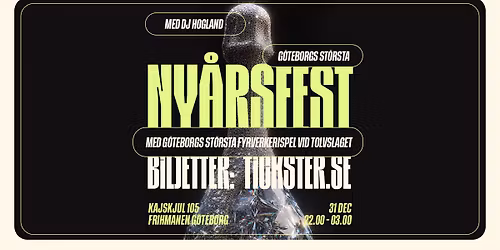 G\u00d6TEBORGS ST\u00d6RSTA NY\u00c5RSFEST - KAJSKJUL 105 Frihamnen - 31 Dec