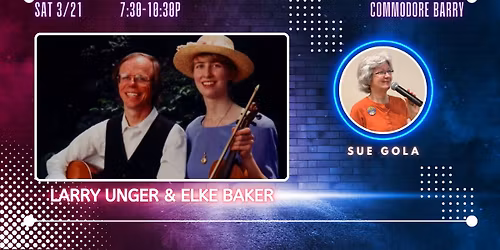 Third Saturday Contra: Sue Gola calling with Larry Unger & Elke Baker!