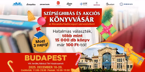 Sz\u00e9ps\u00e9ghib\u00e1s \u00e9s akci\u00f3s k\u00f6nyvv\u00e1s\u00e1r Budapesten! | Alexandra Kiad\u00f3csoport