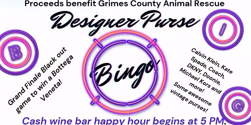 3rd Designer Purse Bingo!  