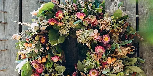 October Everlasting Dried Flower Wreath