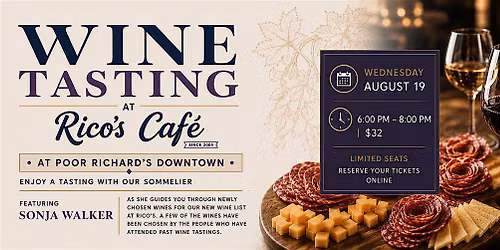 Poor Richard's (Rico's Cafe) - Wine Tasting