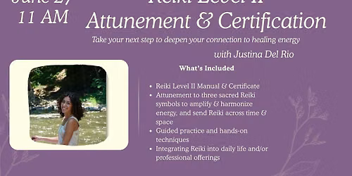 Reiki Level II with Justina Del Rio