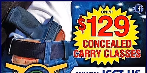 16 Hour Concealed Carry Class Saturday's & Sunday's 9:00 A.M. to 6:00 P.M.