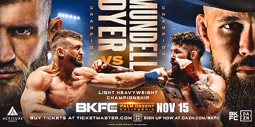 Bare Knuckle Fighting Championship: Josh Dyer vs David Mundell at Acrisure Arena