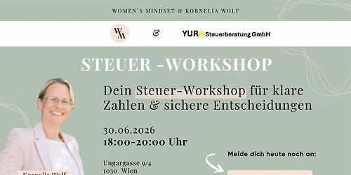 Dein Steuer-Workshop f\u00fcr klare Zahlen & sichere Entscheidungen