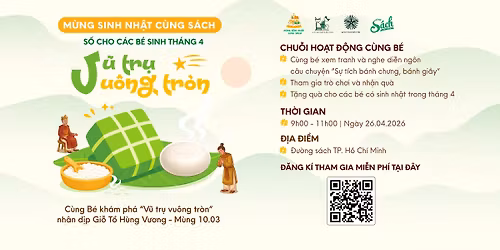 Ch\u01b0\u01a1ng tr\u00ecnh "M\u1eebng Sinh Nh\u1eadt C\u00f9ng S\u00e1ch" th\u00e1ng 4 - \u0110\u01b0\u1eddng S\u00e1ch TP. H\u1ed3 Ch\u00ed Minh