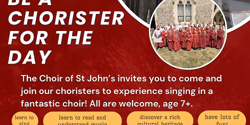 Be a Chorister For the Day