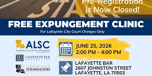 Free Expungement Clinic | Lafayette City Court Charges Only