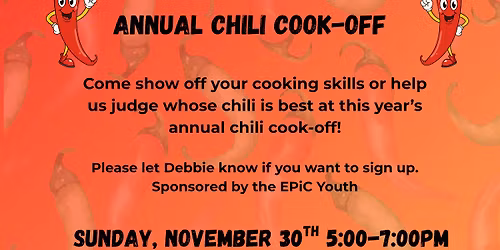 Annual Chili Cook-Off!