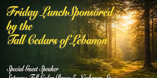 2026 GYR Sessions - Lunch Sponsored by the Tall Cedars of Lebanon